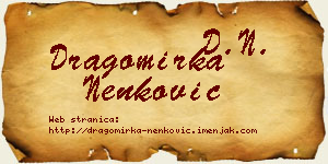 Dragomirka Nenković vizit kartica